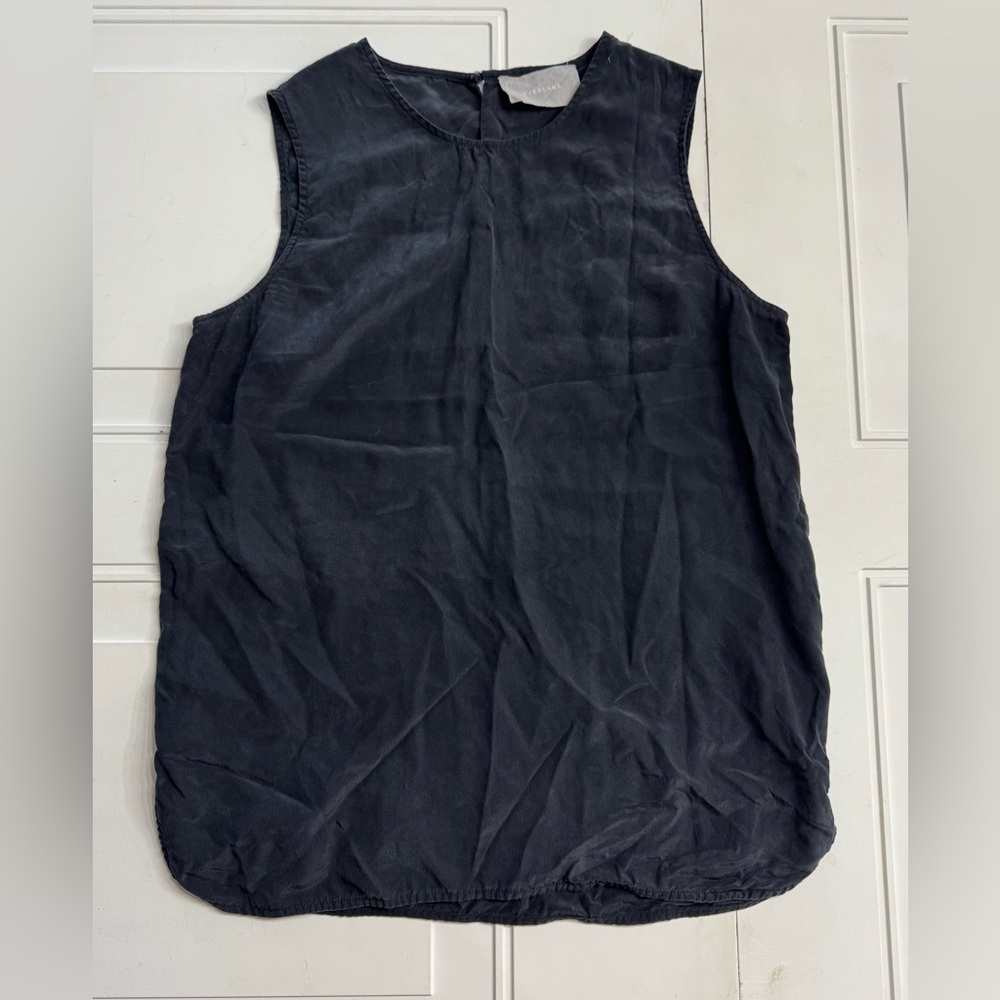 Everlane Women’s Size 0 100% Silk Black Tank Top Shirt Blouse